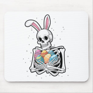 Hasen-Skelett hält Oster-Eier Lustiges Oster-Da Mousepad