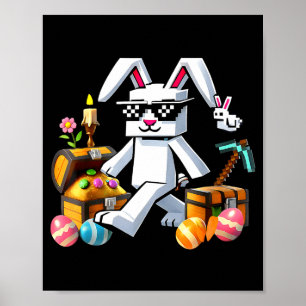 Hasen-Sonnenbrille-Hasen-Eier Frohe Ostern Bruh Lu Poster
