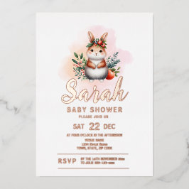 Hasen-Tierdusche Folieneinladung