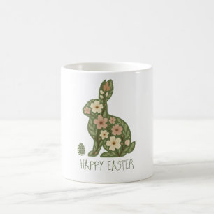 Hasen- und Natureier im Blumenlook – Lustige Oster Kaffeetasse