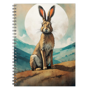 Hasen unter Vollmond   Notizbuch Notizblock
