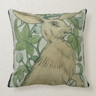 Hasen (w/c auf Papier) Kissen