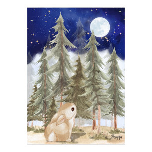 Hasen Wandkunst Poster  Sternennacht
