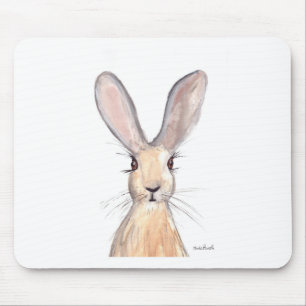 Hasen-Wasserfarbenmalerei Mousepad