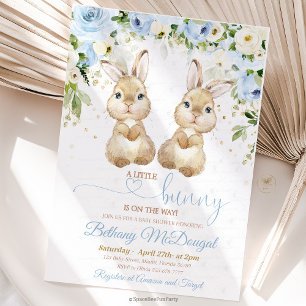 Hasen-Zwillinge Baby Shower Einladung