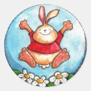 Hasenaufkleber Runder Aufkleber