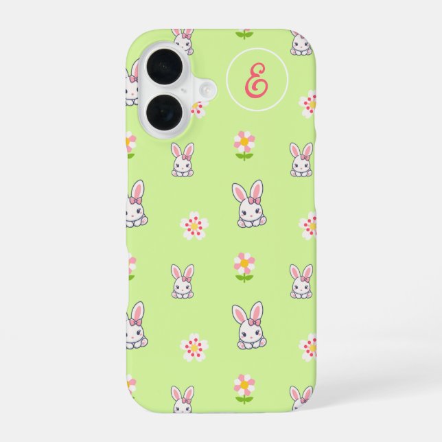 Hasenblütenfreude iPhone 16 Hülle (Rückseite)