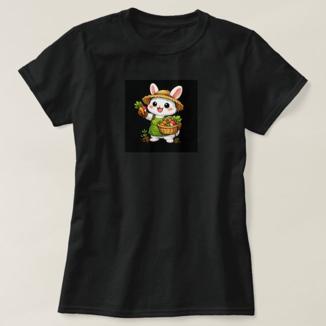 Hasenfigur Illustration T-Shirt (Design vorne)