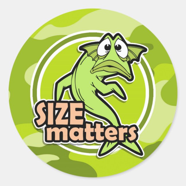 Hasenfischerei; hellgrüne Camouflage, Tarnung Runder Aufkleber (Vorderseite)