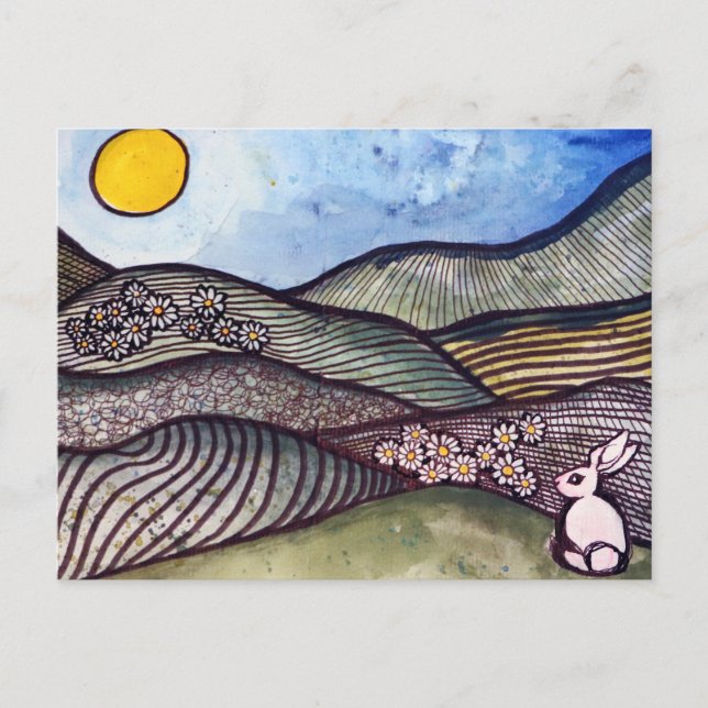 Hasenfrühling                                postkarte (Vorderseite)