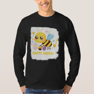 Hasenfrühlingssuche Eier Biene Frohen Ostertag T-Shirt