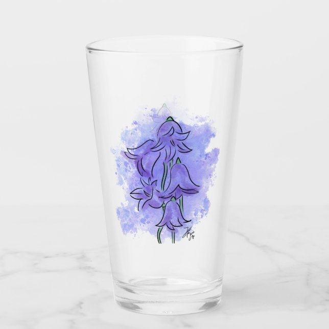Hasenglöckchen-Blumen-Glas-Tasse Glas (Vorderseite)