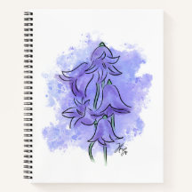 Hasenglöckchen-Blumen-Notizbuch