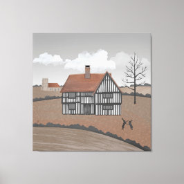 Hasenhaus Leinwanddruck