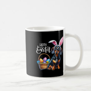 Hasenohren-Dachshund-Hund-Oster-Eier Frohe Ostern Kaffeetasse