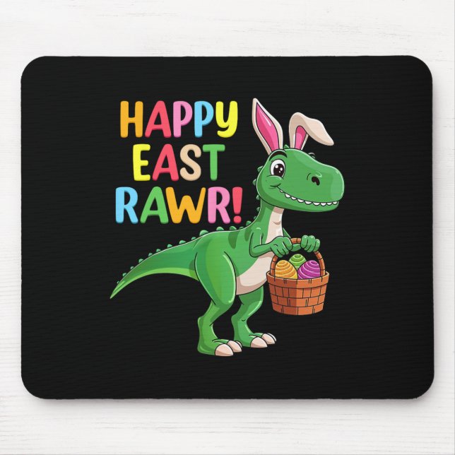 Hasenohren-Dinosaurier Frohe Ostereier-Suche Junge Mousepad (Vorne)