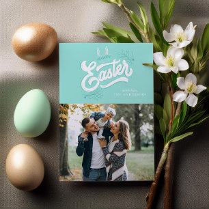 Hasenohren "Frohe Ostern" Foto Feiertagskarte