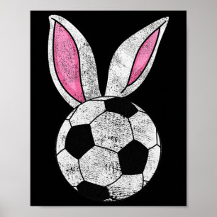 Hasenohren Fußball Frohe Ostern Jungen Mädchen Poster