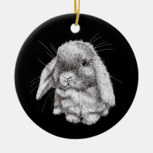 Hasenohren-Häschen-Skizze Männer Frauen Kinder Keramik Ornament