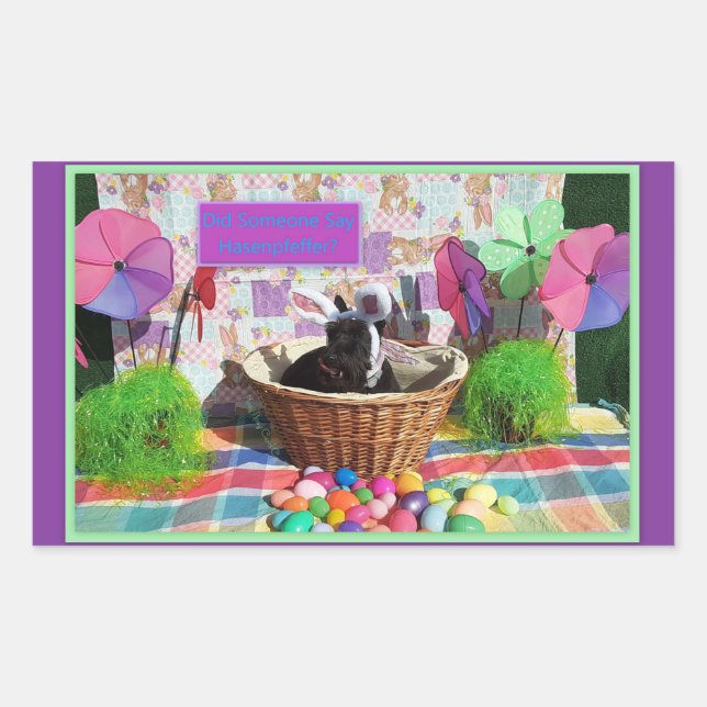 Hasenpfeffer Rechteckiger Aufkleber (Vorderseite)