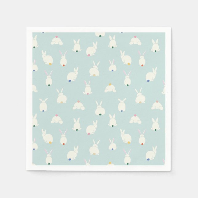 Hasenschwänze Serviette (Vorderseite)