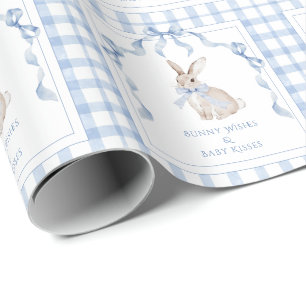 Hasenwünsche & Babyküsse Baby Shower Geschenkpapier