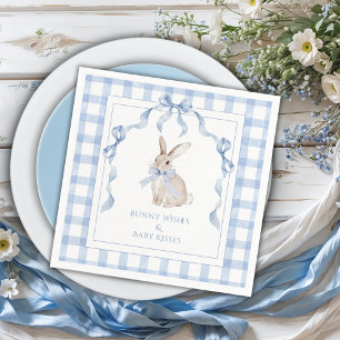 Hasenwünsche & Babyküsse Baby Shower Serviette
