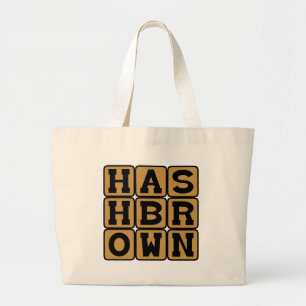 Hash Brown, Kartoffel-Frühstücks-Leckerei Jumbo Stoffbeutel