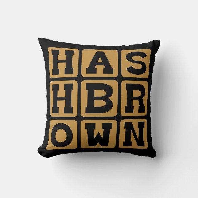 Hash Brown, Potato Frühstück Leckerei Kissen (Vorderseite)