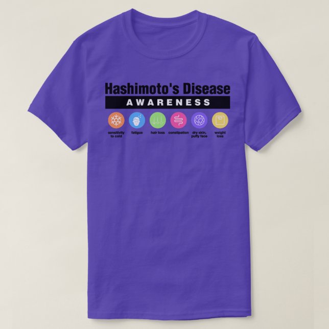 Hashimotos Disability Disability Awareness Symptom T-Shirt (Design vorne)