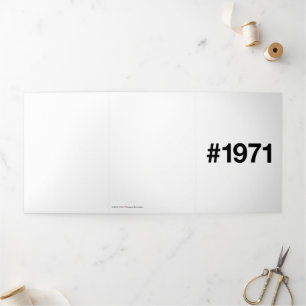 Hashtag 1971 54 Jahre Geburtstag Dreifach Gefaltete Karte