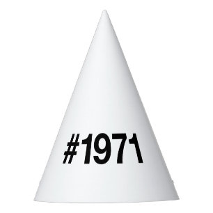 Hashtag 1971 54 Jahre Geburtstag Partyhütchen