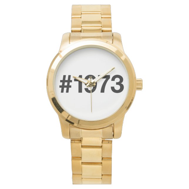 Hashtag 1973 52 Jahre Geburtstag Armbanduhr (Vorderseite)