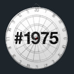Hashtag 1975 50 Jahre Geburtstag Dartscheibe<br><div class="desc">#1975</div>