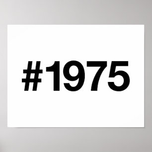 Hashtag 1975 50 Jahre Geburtstag Poster