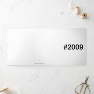 Hashtag 2009 16 Geburtstag Dreifach Gefaltete Karte