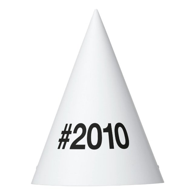 Hashtag 2010 15 Geburtstag Partyhütchen (Vorderseite)