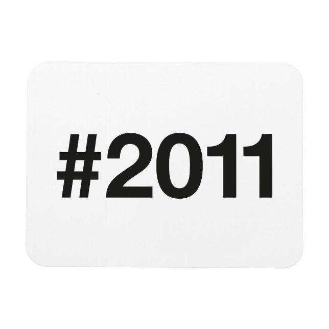 Hashtag 2011 14 Geburtstag Magnet (Horizontal)