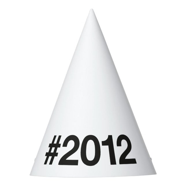 Hashtag 2012 13 Geburtstag Partyhütchen (Vorderseite)