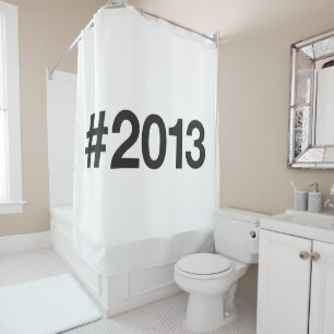 Hashtag 2013 12 Geburtstag Duschvorhang