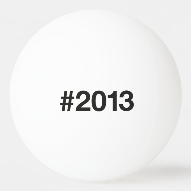 Hashtag 2013 12 Geburtstag Tischtennisball (Vorderseite)
