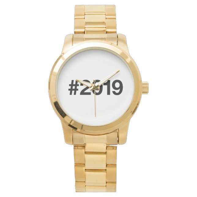 Hashtag 2019 6 Geburtstag Armbanduhr (Vorderseite)