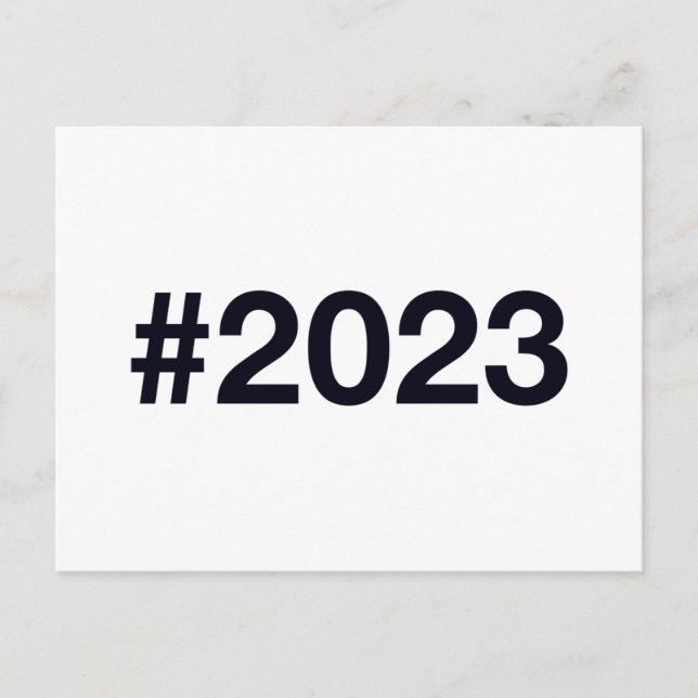 Hashtag 2023 postkarte (Vorderseite)