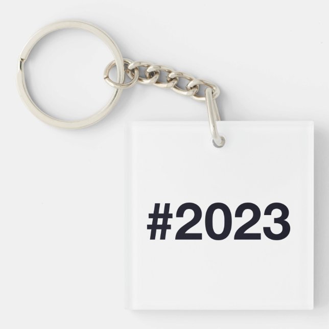 Hashtag 2023 schlüsselanhänger (Vorderseite)