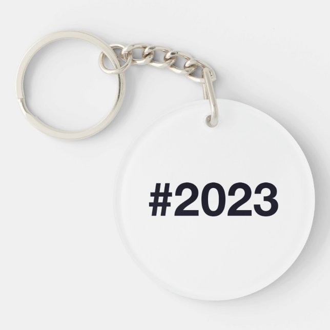 Hashtag 2023 schlüsselanhänger (Vorderseite)
