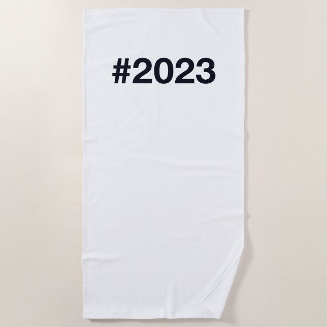 Hashtag 2023 strandtuch (Vorderseite)