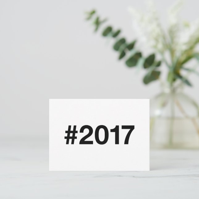 Hashtag 8 Geburtstag Jahr 2017 Visitenkarte (Stehend Vorderseite)