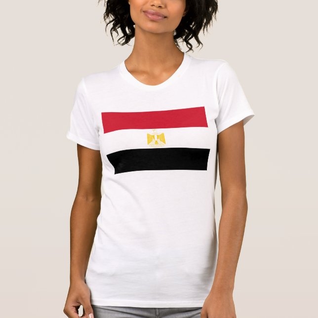Hashtag Ägypten Flagge T-Shirt (Vorderseite)