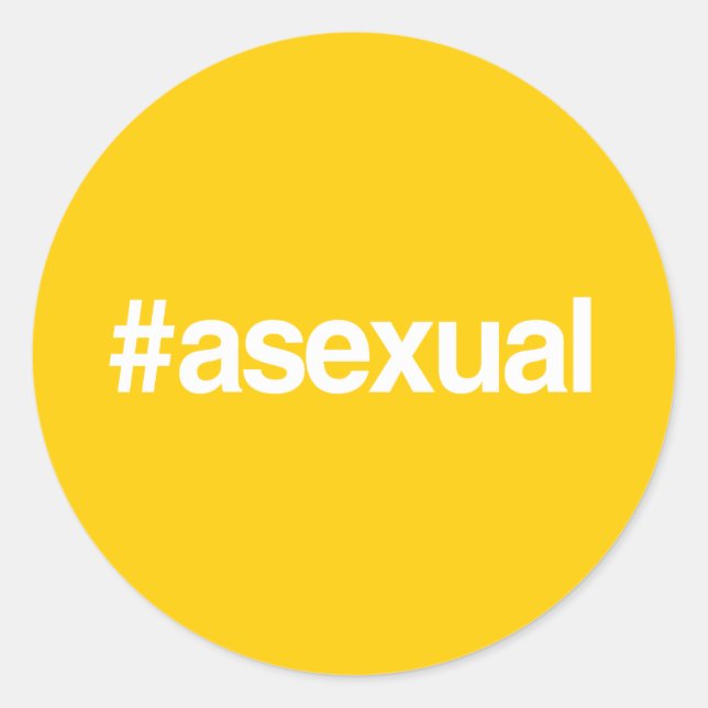 HASHTAG ASEXUAL RUNDER AUFKLEBER (Vorderseite)