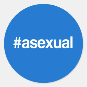HASHTAG ASEXUELL RUNDER AUFKLEBER